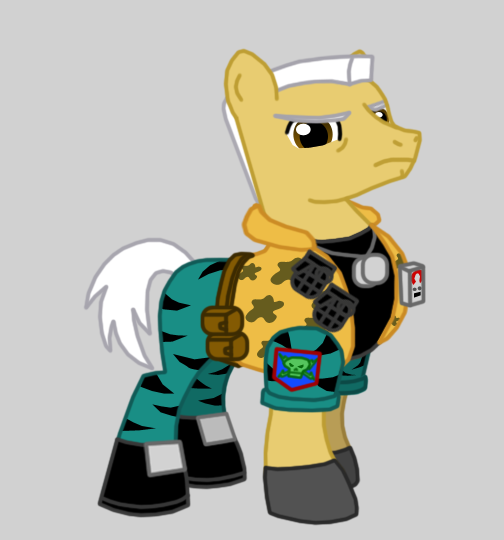 Size: 504x540 | Tagged: artist:death-driver-5000, artist:ecto-500, chip hazard, commando elite, derpibooru import, ponified, safe, small soldiers