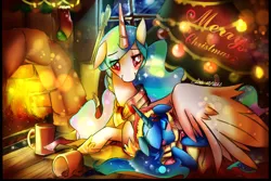 Size: 3000x2000 | Tagged: artist:dishwasher1910, christmas, derpibooru import, princess celestia, princess luna, safe, sleeping