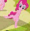 Size: 60x62 | Tagged: safe, derpibooru import, screencap, pinkie pie, earth pony, pony, too many pinkie pies, animated, bipedal, clone, clones, dancing, female, lowres, mare, multeity, picture for breezies, pinkie clone, solo focus, too much pink energy is dangerous
