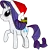 Size: 1279x1322 | Tagged: safe, artist:dbapplejack, derpibooru import, rarity, pony, unicorn, blushing, christmas, hat, holding, holding a present, present, santa hat, simple background, solo, transparent background, vector