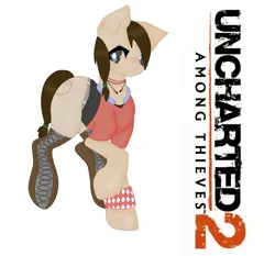 Size: 758x706 | Tagged: safe, artist:chocolatehelicopter1, derpibooru import, ponified, chloe frazer, uncharted