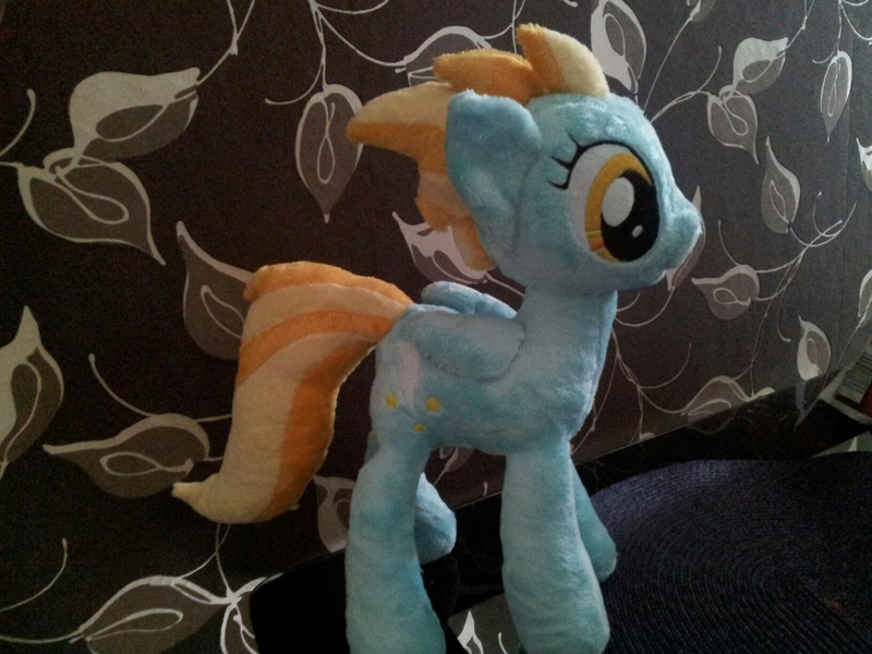 Size: 1632x1224 | Tagged: safe, artist:sakusay, derpibooru import, lightning dust, pony, wonderbolts academy, irl, photo, plushie, solo