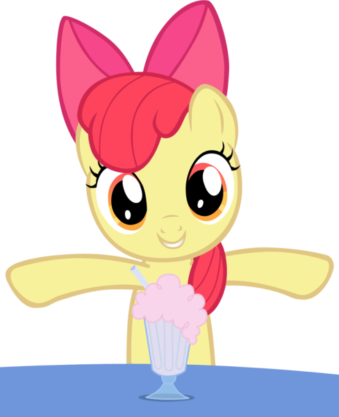 Size: 735x904 | Tagged: safe, artist:rhubarb-leaf, derpibooru import, apple bloom, milkshake