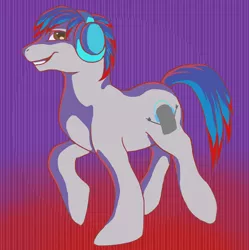 Size: 1988x2000 | Tagged: safe, artist:louiseweird, derpibooru import, oc, oc:the living tombstone, unofficial characters only, headphones