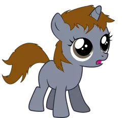 Size: 3396x3155 | Tagged: safe, artist:slowlearner46, derpibooru import, oc, oc:littlepip, unofficial characters only, pony, unicorn, fallout equestria, fanfic, fallout, fanfic art, female, filly, hooves, horn, open mouth, simple background, solo, transparent background