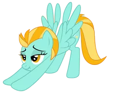 Size: 2415x1855 | Tagged: safe, artist:luckysmores, derpibooru import, lightning dust, pegasus, pony, exploitable meme, female, iwtcird, mare, scrunchy face, simple background, solo, stretching, transparent background, vector