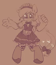 Size: 1100x1280 | Tagged: anthro, artist:hallogreen, clothes, maid, rainbow dash, safe, solo, unguligrade anthro