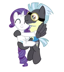 Size: 840x950 | Tagged: artist:ozangel, derpibooru import, female, male, rarilane, rarity, safe, shipping, straight, thunderlane, wonderbolt trainee uniform