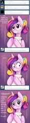 Size: 580x2378 | Tagged: artist:ende26, ask, ask high school cadance, blushing, derpibooru import, glasses, princess cadance, safe, scrunchy face, tumblr