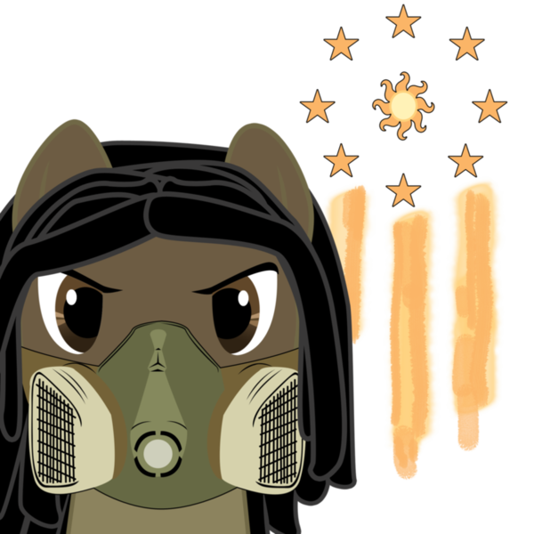 Size: 894x894 | Tagged: artist:aaronmk, derpibooru import, fallout, fallout: new vegas, gas mask, ponified, safe, ulysses