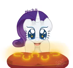 Size: 750x700 | Tagged: 12 days of christmas, artist:bossboi, derpibooru import, gold, horseshoes, rarity, safe, twelve days of christmas