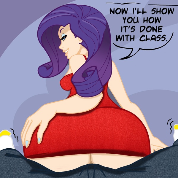 Size: 945x945 | Tagged: artist:166, artist:megasweet, ass, breasts, butt, derpibooru import, hotdogging, humanized, large butt, pov, questionable, rarity, rearity, thick, wide hips