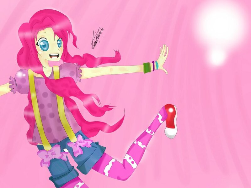 Size: 900x675 | Tagged: artist:matsudairatouko, clothes, converse, derpibooru import, humanized, jumping, pinkie pie, safe, shoes