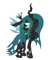 Size: 758x888 | Tagged: animated, artist:piichu-pi, changeling, changeling queen, chibi, cute, cutealis, derpibooru import, female, gif, kissy face, one eye closed, queen chrysalis, safe, simple background, solo, transparent background