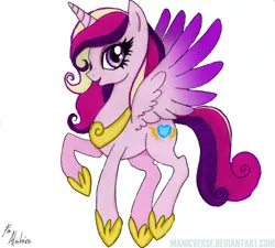 Size: 600x541 | Tagged: dead source, safe, artist:manicverse, derpibooru import, princess cadance, alicorn, pony, female, mare, solo