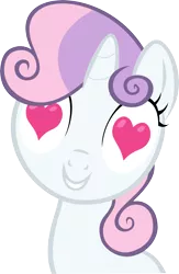 Size: 3640x5569 | Tagged: safe, artist:drewklettke, derpibooru import, sweetie belle, pony, heart, heart eyes, i really like her mane, simple background, transparent background, vector, want it need it, wingding eyes