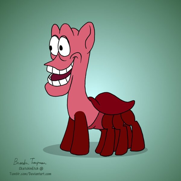 Size: 894x894 | Tagged: artist:sketchinetch, derpibooru import, nightmare fuel, not salmon, ponified, safe, sebastian, the little mermaid, wat, what has science done, why