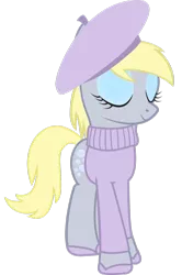 Size: 900x1352 | Tagged: safe, artist:cool77778, derpibooru import, derpy hooves, pegasus, pony, beatnik, beret, female, mare, simple background, solo, transparent background, vector