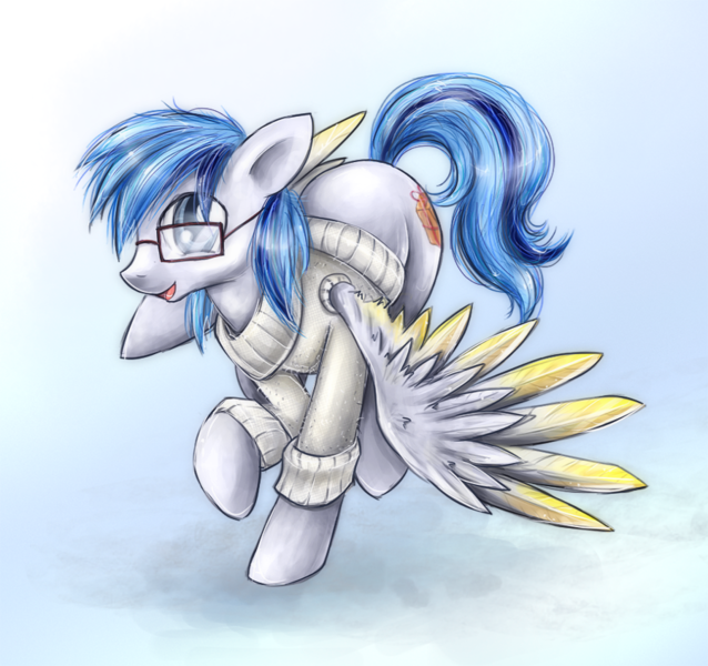 Size: 900x846 | Tagged: safe, artist:munadrake, derpibooru import, oc, oc:stardust mach, unofficial characters only, pegasus, pony, clothes, glasses, solo, sweater