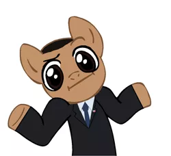 Size: 900x819 | Tagged: safe, artist:imaplode, derpibooru import, barack obama, :i, looking at you, shrug, shrugpony