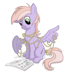Size: 5000x5500 | Tagged: suggestive, artist:stinkehund, derpibooru import, oc, oc:lavender, unofficial characters only, pegasus, pony, absurd resolution, bondage, book, male, rope, rope bondage, self bondage, solo, solo male, tail wrap, wing hands