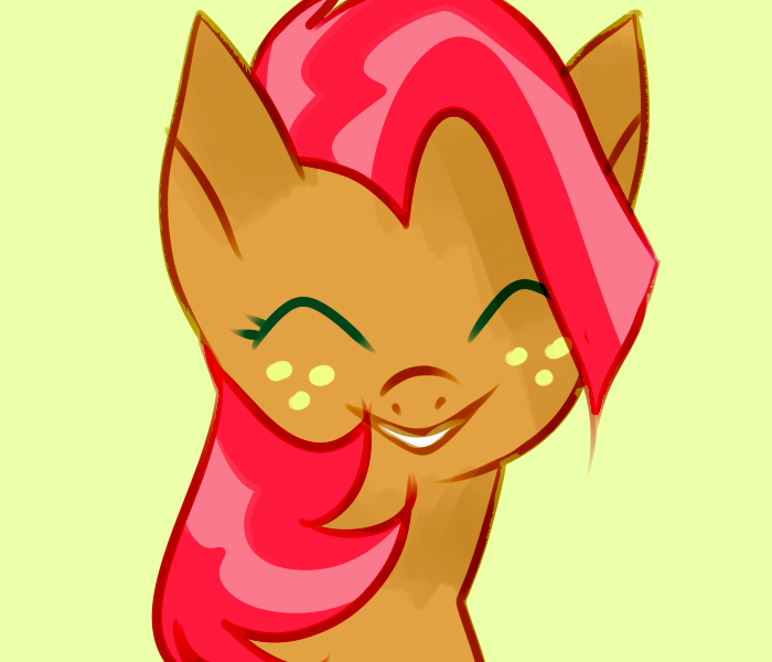 Size: 700x600 | Tagged: ask, ask one bad apple, babs seed, derpibooru import, eyes closed, freckles, mane, safe, smiling, tumblr