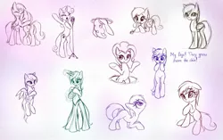 Size: 1765x1108 | Tagged: artist:fajeh, derpibooru import, fluttershy, lyra heartstrings, pinkie pie, portal, rainbow dash, safe, scootaloo, sketch dump, sweetie belle