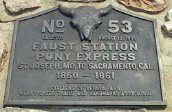 Size: 321x209 | Tagged: coincidence, derpibooru import, irl, lauren faust, mind blown, photo, place, plaque, pony express, safe, sign