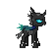 Size: 110x100 | Tagged: animated, artist:botchan-mlp, changeling, cute, cuteling, desktop ponies, pixel art, safe, simple background, solo, sprite, standing, transparent background