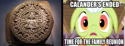 Size: 1200x441 | Tagged: safe, derpibooru import, granny smith, apple family reunion, image macro, mayan calendar