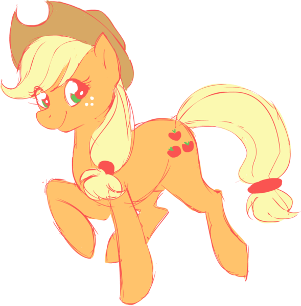 Size: 1000x1018 | Tagged: safe, artist:taxidermy-animals, derpibooru import, applejack, earth pony, pony, solo