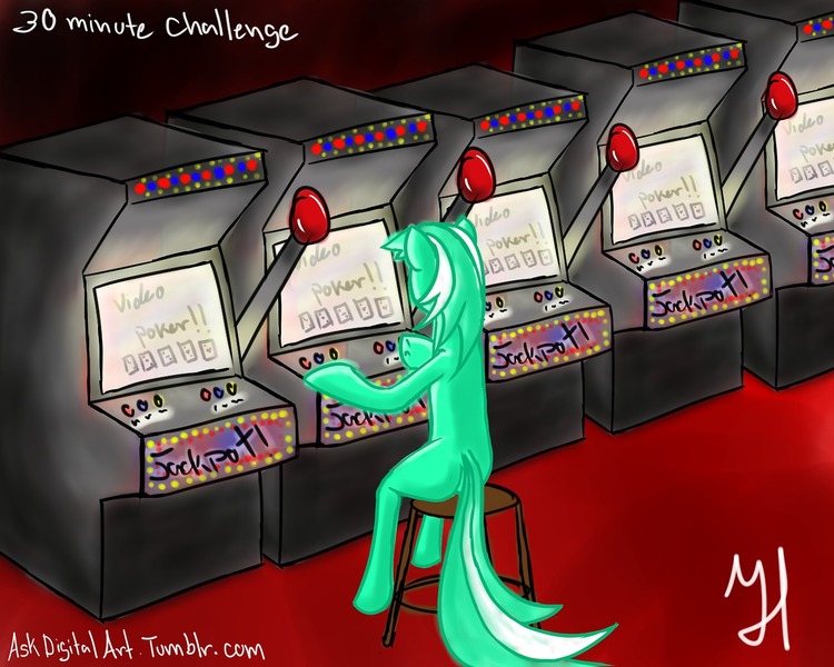 Size: 1280x1024 | Tagged: 30 minute art challenge, artist:mau, derpibooru import, gambling, lyra heartstrings, safe