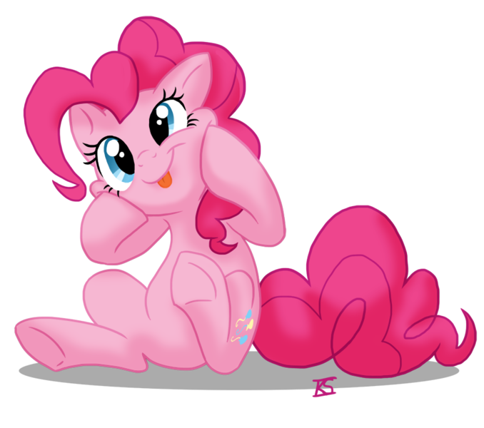 Size: 899x795 | Tagged: safe, artist:glamourkat, derpibooru import, pinkie pie, earth pony, pony, cheek squish, cross-eyed, cute, diapinkes, female, floppy ears, mare, ponk, silly, silly pony, simple background, sitting, solo, squishy cheeks, tongue out, transparent background, underhoof