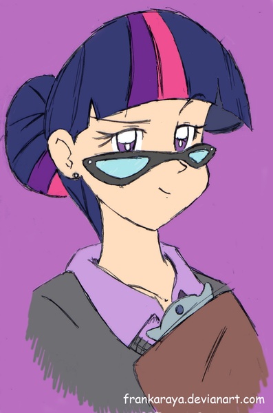 Size: 854x1290 | Tagged: artist:frankaraya, derpibooru import, glasses, humanized, safe, twilight sparkle