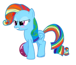 Size: 1404x1200 | Tagged: alternate hairstyle, artist:drumblastingquilava, ball, derpibooru import, makeup, rainbow dash, rarity hair, safe, simple background, solo, transparent background, vector