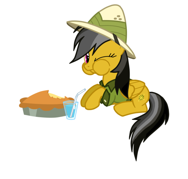 Size: 1472x1400 | Tagged: artist:drumblastingquilava, daring do, derpibooru import, pie, puffy cheeks, safe, simple background, solo, transparent background, vector