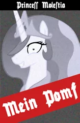 Size: 478x735 | Tagged: adolf hitler, blackletter, book cover, grin, mein kampf, nazi, pomf, ponified, princess celestia, princess molestia, rapeface, safe, smiling, wide eyes