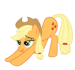 Size: 2000x1854 | Tagged: applejack, derpibooru import, iwtcird, meme, safe, scrunchy face, simple background, solo, stretch, transparent background, vector