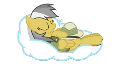 Size: 1700x1000 | Tagged: artist:drumblastingquilava, cloud, daring do, derpibooru import, safe, simple background, sleeping, solo, transparent background, vector