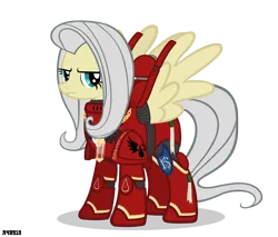 Size: 2000x1703 | Tagged: artist:a4r91n, blood angels, crossover, derpibooru import, fangs, flutterbat, fluttershy, hilarious in hindsight, power armor, powered exoskeleton, purity seal, safe, warhammer 40k, warhammer (game)