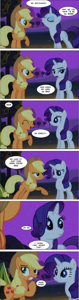 Size: 900x3400 | Tagged: safe, artist:stratusxh, derpibooru import, applejack, rarity, comic, female, lesbian, rarijack, shipping