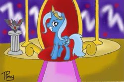 Size: 599x397 | Tagged: artist:twitterfulpony, derpibooru import, queen, safe, trixie