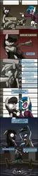 Size: 1290x5945 | Tagged: semi-grimdark, artist:zedrin, derpibooru import, apple bloom, applejack, lyra heartstrings, octavia melody, trixie, vinyl scratch, earth pony, pony, unicorn, ask-mafia-octavia, bipedal, blood, comic, crying, female, filly, gun, imminent death, mafia, mare, murder, vulgar, weapon