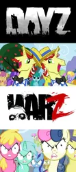 Size: 500x1124 | Tagged: bon bon, day z, dayz, flam, flim, flim flam brothers, lyra heartstrings, meme, obligatory pony, safe, sweetie drops, the war z, warz, zombie