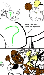 Size: 642x1083 | Tagged: artist:ponyflea, derpibooru, meta, racism, safe, trollbait