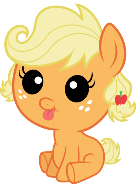 Size: 443x600 | Tagged: applejack, babyjack, derpibooru import, foal, safe, simple background, solo, transparent background, vector