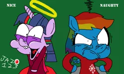 Size: 1271x760 | Tagged: 30 minute art challenge, artist:jazo123, christmas, derpibooru import, rainbow dash, safe, sweater, twilight sparkle