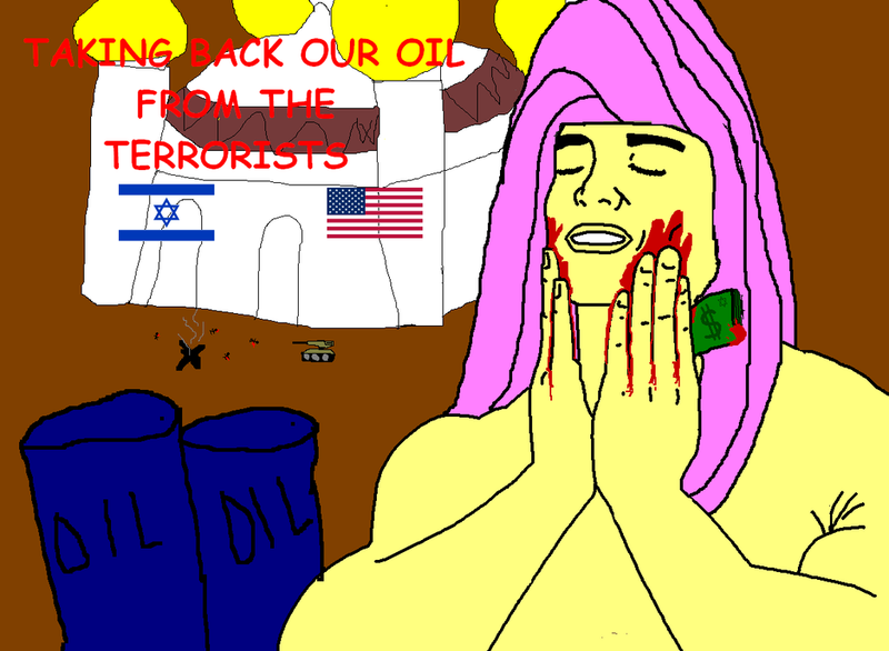 Size: 1024x750 | Tagged: artist:paul1920, background pony strikes again, flag, fluttershy, israel, meme, oil, politics, safe, united states, wat, why