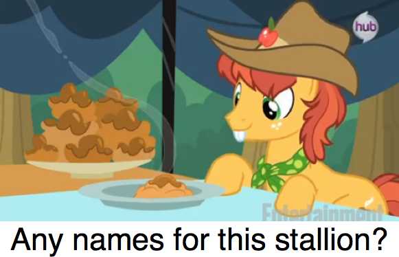 Size: 581x374 | Tagged: safe, derpibooru import, screencap, half baked apple, earth pony, pony, apple family reunion, apple family member, background pony, bucktooth, cowboy hat, hat, male, meta, solo, stallion