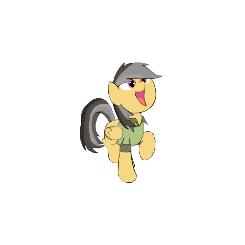 Size: 500x500 | Tagged: safe, artist:kanashiipanda, derpibooru import, daring do, pegasus, pony, animated, clothes, cute, dancing, daring dorable, female, frame by frame, mare, open mouth, prancing, simple background, smiling, solo, the doo doo doo song, transparent background